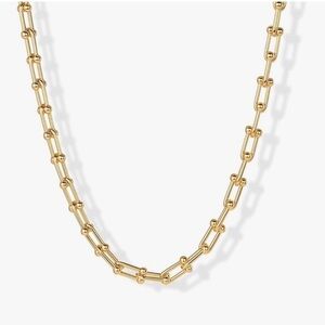 NEW 14K Gold Plated Chunky Link Chain
Choker Necklace